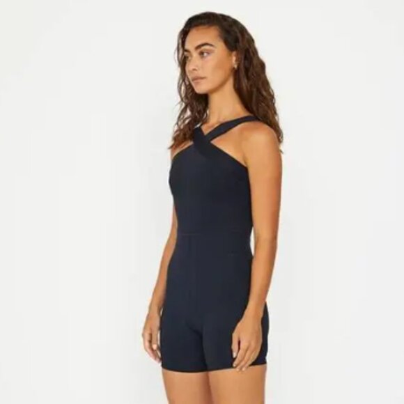 NEW Cream Yoga Rene Cross Neck Bodysuit - Picture 5 of 5